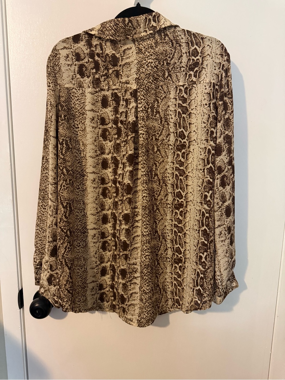 PrettyLittleThing Snake Print Button Front Blouse